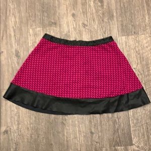 Candies Magenta and Faux Leather Skirt